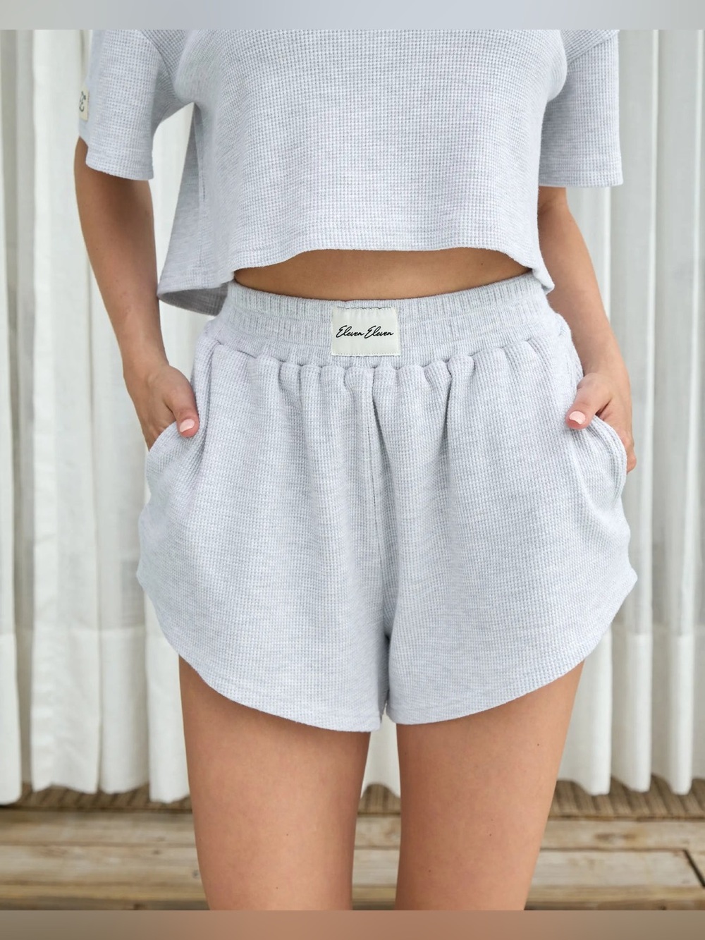 Eleven Eleven Waffle Knit Shorts